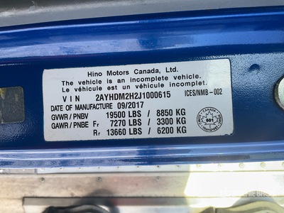 2018 Hino 195 COE Camions - frigorifiques
