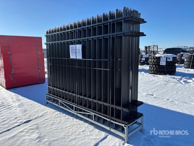 Quantity of (20) 2026 Canex 10 ft x 7 ft Powder Coated Wrought Iron Zaun (Unused)