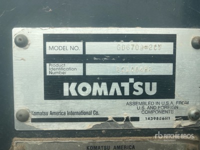 1999 Komatsu GD670A-2 Motor Grader