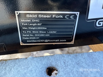 2026 GIYI GY-DHC 59 in Skid Steer Forks (Unused)