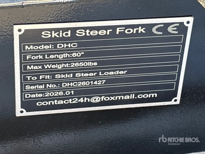2026 GIYI GY-DHC 59 in Skid Steer Forks (Unused)