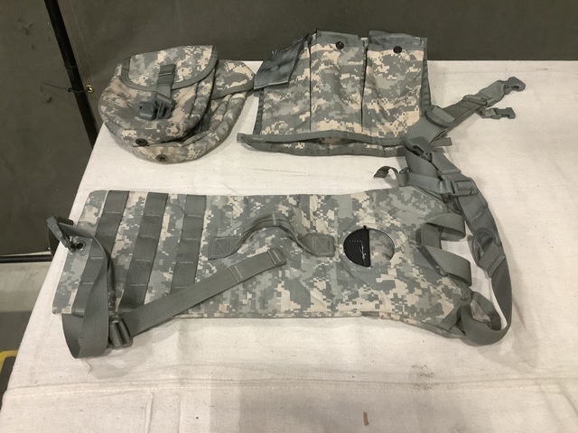 (22) Entrenching Tool Carriers, (52) Hydration System Carriers & Assorted Items