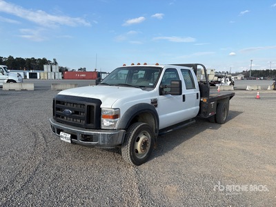 2008 Ford F-450 4x2 Crew Cab شاحنة مسطحة