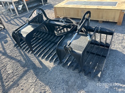2025 ARTEER RGB-84W 84 in Rock Skid Steer Grapple Bucket (Unused)