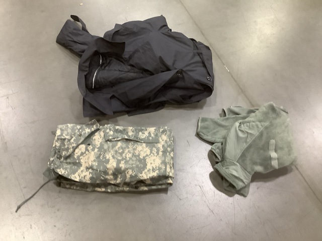 (22) Pairs of Cold Weather Trousers, (18) Cold Weather Jackets & Assorted Items