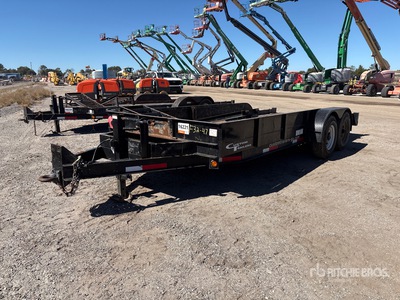 2021 B & B Fabrication CT7T182 18 ft T/A Equipment Trailer