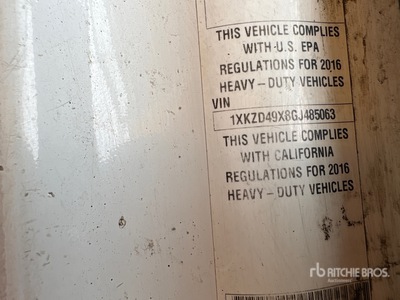 2016 Kenworth T880 6x4 T/A Day Cab Truck Tractor