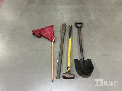 (33) Flag Sets, (19) Hammers, (33) Shovels & (32) Mattock-Pick Handles