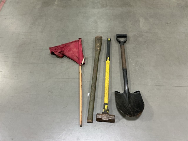 (33) Flag Sets, (19) Hammers, (33) Shovels & (32) Mattock-Pick Handles (33) Flag Sets, (19) Hammers, (33) Shovels & (32) Mattock-Pick Handles