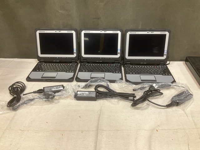 (3) New/Unused Panasonic CF-20 Toughbook Laptops