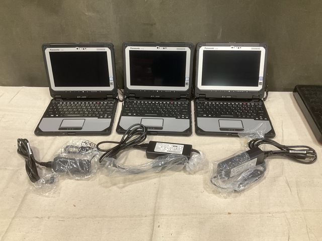 (3) New/Unused Panasonic CF-20 Toughbook Laptops