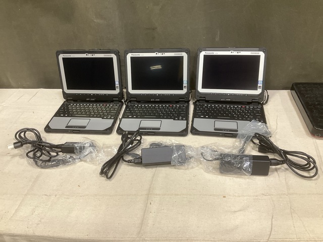 (3) New/Unused Panasonic CF-20 Toughbook Laptops