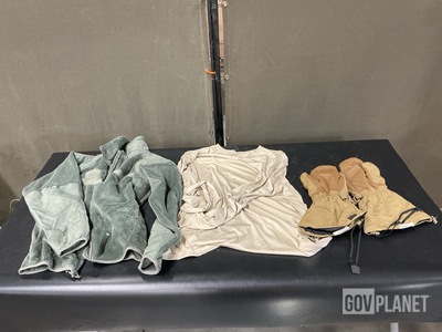 (61) Cold Weather Jackets, (26) Cold Weather Undershirts & Assorted Items