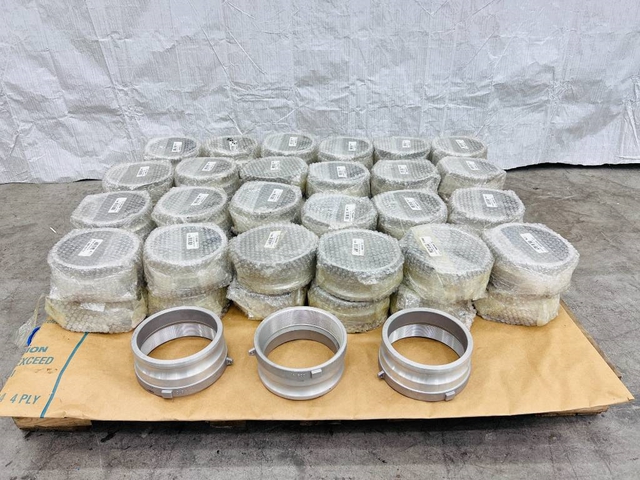 Quantity of (51) 6 in. Internal Threaded Quick Disconnect Camlock Hose Couplings (Unused)