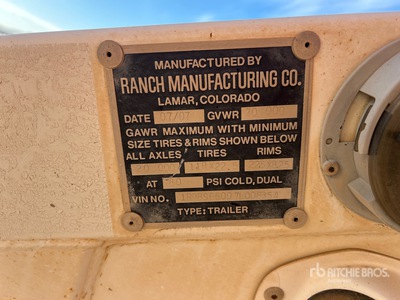 2007 Ranco T/A Belly Dump Trailer