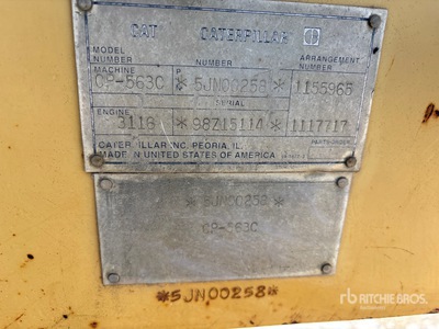 1996 Cat CP-563C Padfoot Drum Compactor