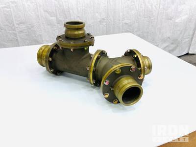 Quantity (9) 4 in. to 3 in. True WYE Camlock Hose Reducer Fittings