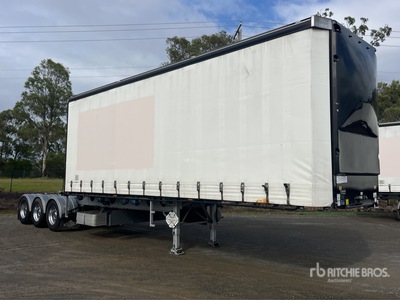 2020 Vawdrey 8.2 m Tri/A B-Double Lead مقطورة جانبية بستائر