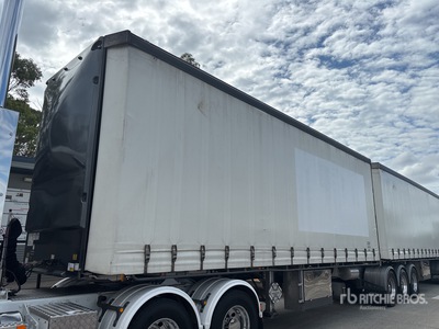 2019 Vawdrey 8.2 m Tri/A B-Double Lead Curtain Side Trailer