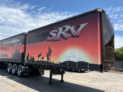 2017 Vawdrey 6.4 m Tri/A B-Double Lead Curtain Side Trailer