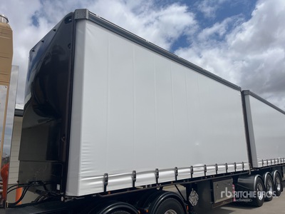 2017 Vawdrey 6.4 m Tri/A B-Double Lead Curtain Side Trailer