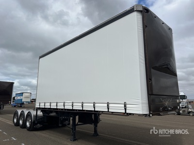 2017 Vawdrey 6.4 m Tri/A B-Double Lead Curtain Side Trailer
