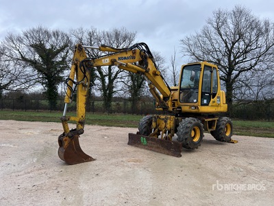 2005 Komatsu PW110 Pelle Sur Pneus Wheel Excavator