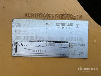 2012 Cat 980K Wheel Loader