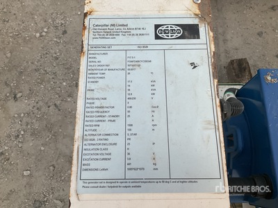 2016 FG Wilson F17.5-1 17.5 KVA Generador    (Unused)