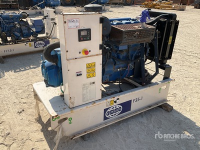 2017 FG Wilson F35-1 35 kVA Skid-Mounted Generador (Inoperable)