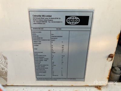 2016 FG Wilson F35-1 35 KVA Generador    (Unused)