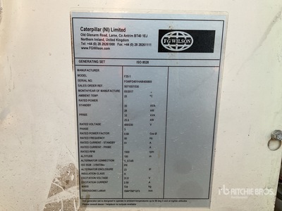 2016 FG Wilson F35-1 35 KVA Generador    (Unused)