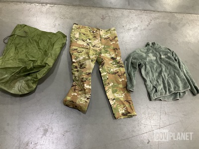 (7) Clothing Bags, (6) Pairs of Extreme Cold Weather Trousers & Assorted Items