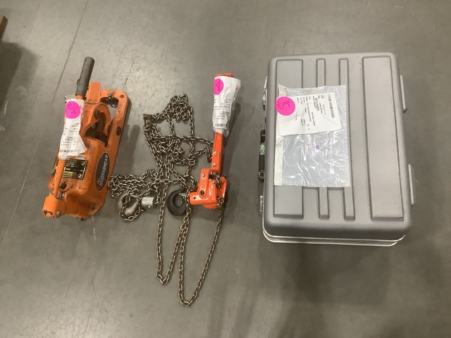 (4) Cutters, (8) Chain Hoists, (1) Tool Case & Assorted Items