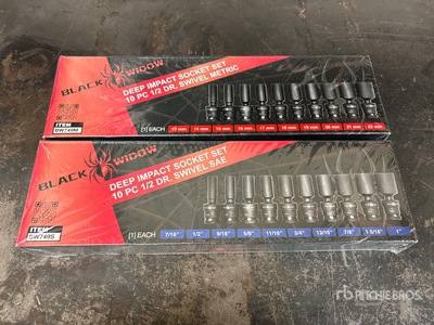 Black Widow 1/2 in Deep Swivel Socket Sets Varios, tienda, almacen, consumidor