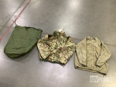 (1) Cold Weather Shirt, (5) Wet Weather Jackets & Assorted Items