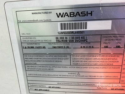 2024 Wabash 53 ft T/A Przyczepa furgon