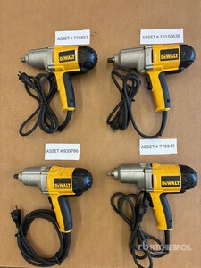 Quantity of (4) Dewalt DW292 Electric 1/2" Impact Wrenches