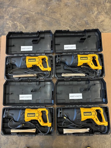 Quantity of (4)  Dewalt DW311K Electric Reciprocating Saws