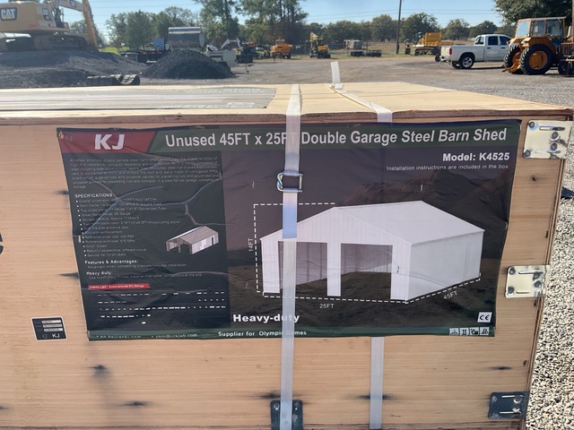 KJ K4525 Double Garage Steel Barn Shed - Unused