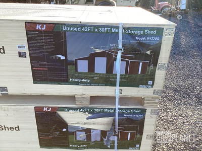 KJ K4230G Metal Storage Shed - Unused