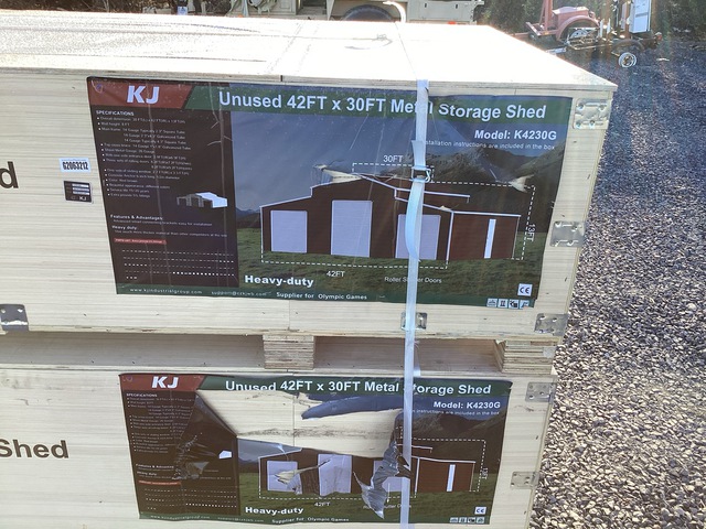 KJ K4230G Metal Storage Shed - Unused