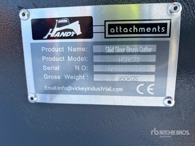 2026 Handy HSBC72 72 in Skid Steer Brush Cutter (Unused)