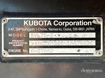 2022 Kubota SVL75-2 Compact Track Loader