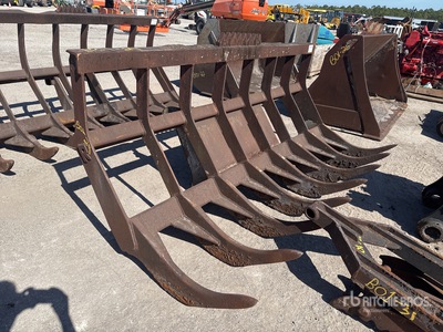 107 in Skeleton Wheel Loader Rake Divers - Accessoires pour chargeuse sur roues