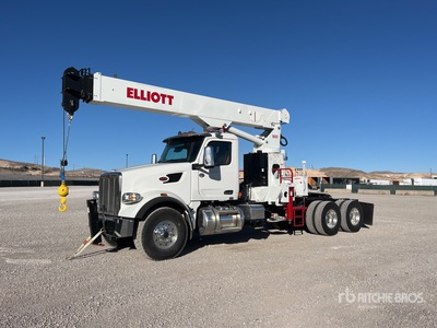 2022 Elliott 1881TM 18 ton Straight Boom on 2023 Peterbilt 567 6x4 شاحنة رافعة