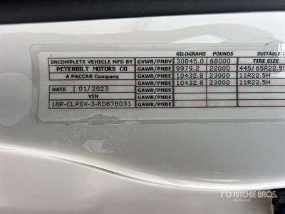 2023 Elliott 40105R 40 ton Straight Boom on 2024 Peterbilt 567 6x4 Boom Truck (Unused)