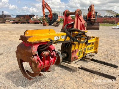 2021 earthquake PR200S Mega Punch 350 mm Q/C Excavator Pole Rammer - Fits 25 ton