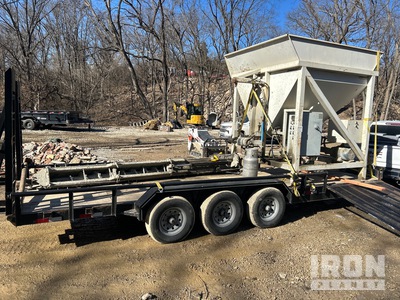Trailer Haul CBL1 8 ft x 6 ft Dry Batch Concrete Mixer w/ 14 ft Auger