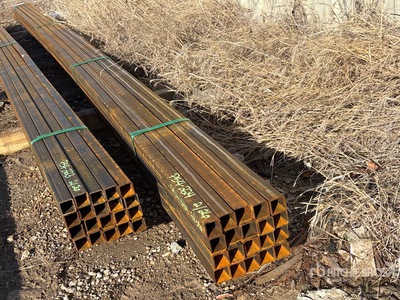 Quantity of (20) Kit Containers 1.5 in x 1.5 in x 20 ft Steel Tubing (Unused)